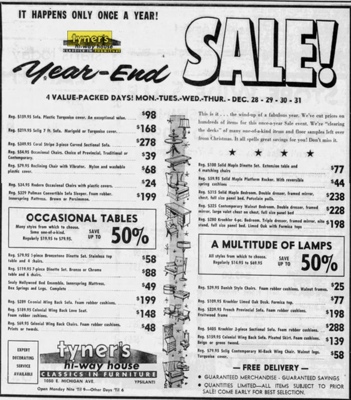 Smith Furniture - Dec 28 1959 Article